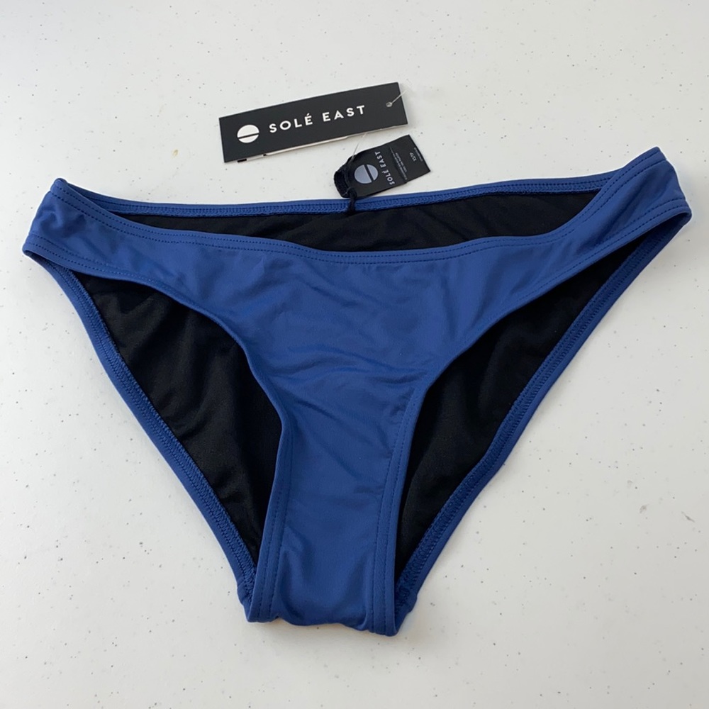 Sole East by Onia blue bikini bottom